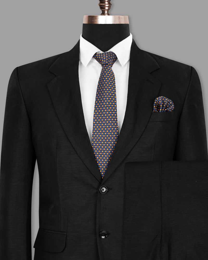 Jade Black Linen Performance Suit