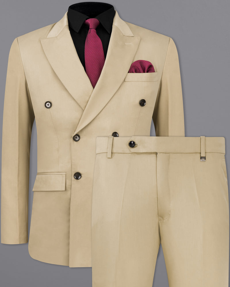 Hazelnut Wool Blend Double Breasted Suit