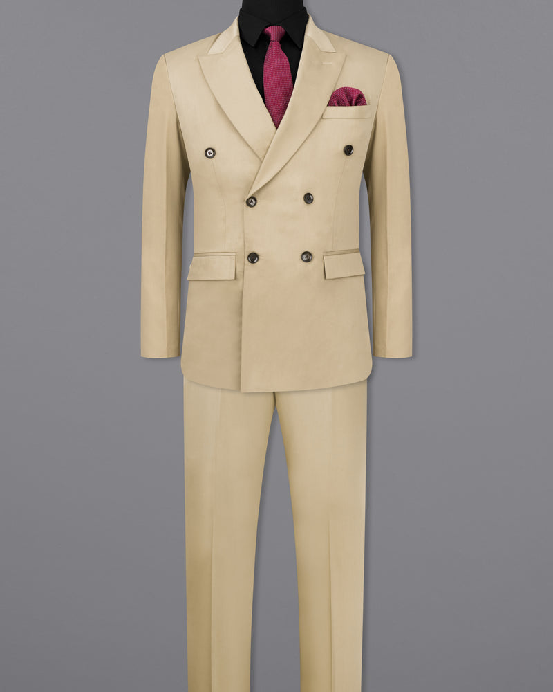 Hazelnut Wool Blend Double Breasted Suit