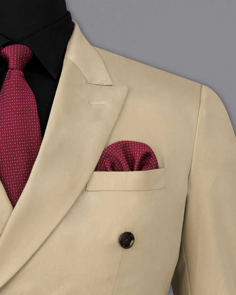 Hazelnut Wool Blend Double Breasted Suit