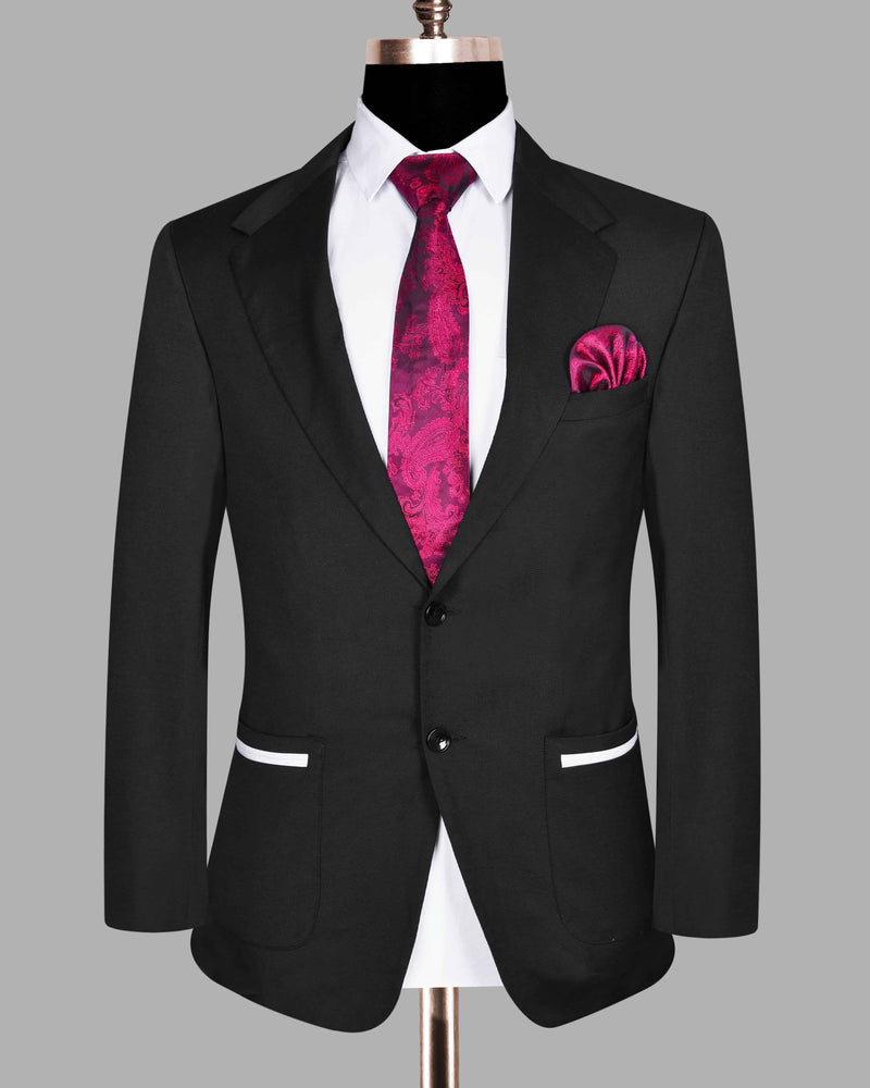 Black Patch Pockets Performance Suit