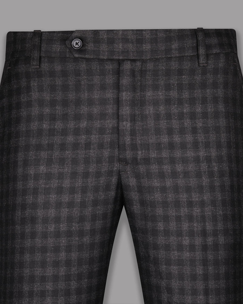 Abbey Grey Tonal Checked Wool Rich Pant T1091-36, T1091-38, T1091-40, T1091-30, T1091-42, T1091-44, T1091-28, T1091-34, T1091-32