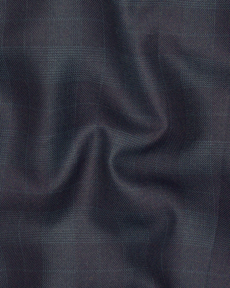 Navy Plaid Wool Rich Pant T1447-28, T1447-30, T1447-32, T1447-34, T1447-36, T1447-38, T1447-40, T1447-42, T1447-44