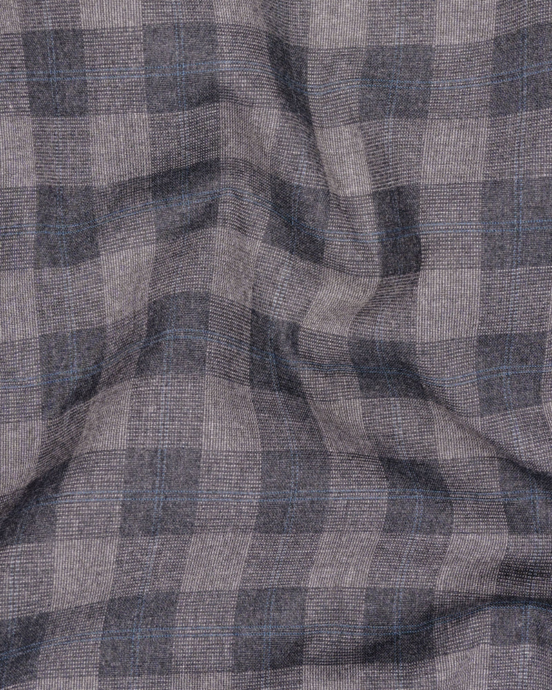 Nobel and Chicago Grey Plaid Wool Rich Pant