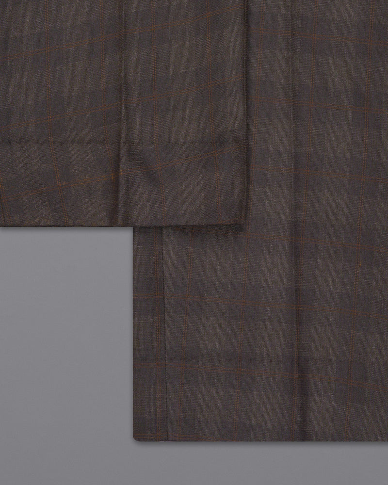 Thunder and Spice Brown Plaid Wool Rich Pant T1458-28, T1458-30, T1458-32, T1458-34, T1458-36, T1458-38, T1458-40, T1458-42, T1458-44 