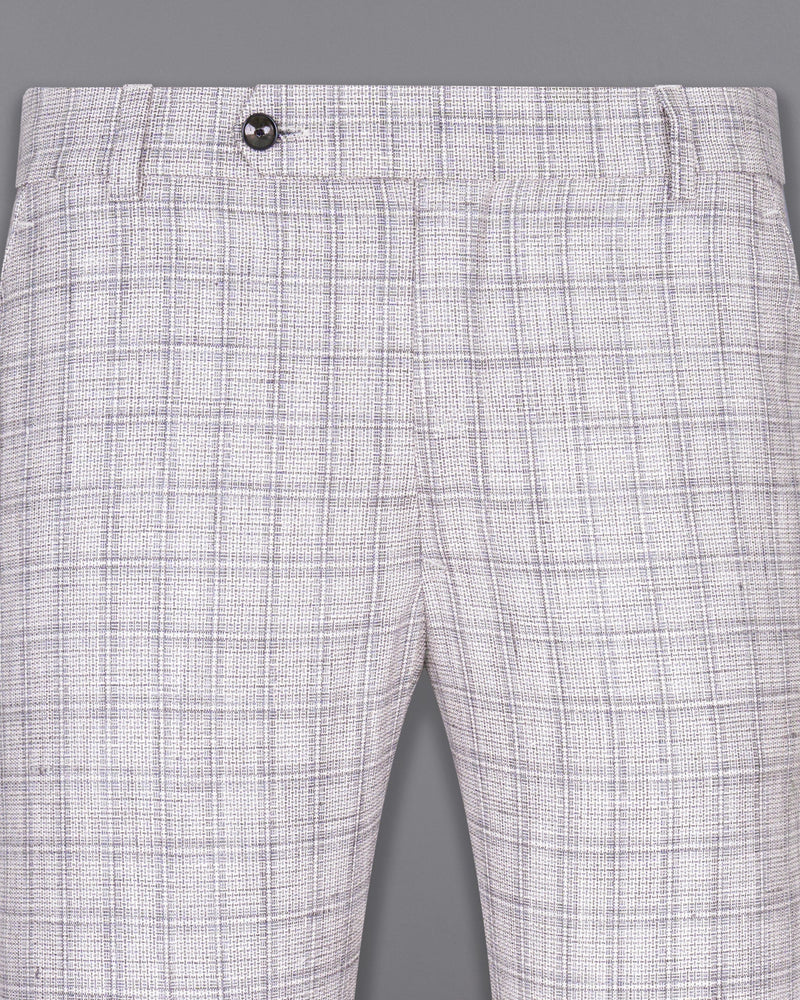 Mercury Grey Plaid Premium Cotton Pant T1562-28, T1562-30, T1562-32, T1562-34, T1562-36, T1562-38, T1562-40, T1562-42, T1562-44