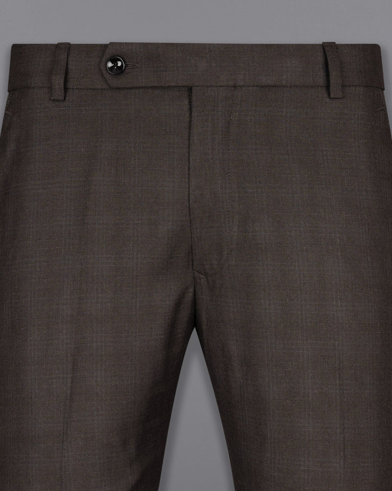 Armadillo Brown subtle windowpane Wool Rich Pant T1598-28, T1598-30, T1598-32, T1598-34, T1598-36, T1598-38, T1598-40, T1598-42, T1598-44