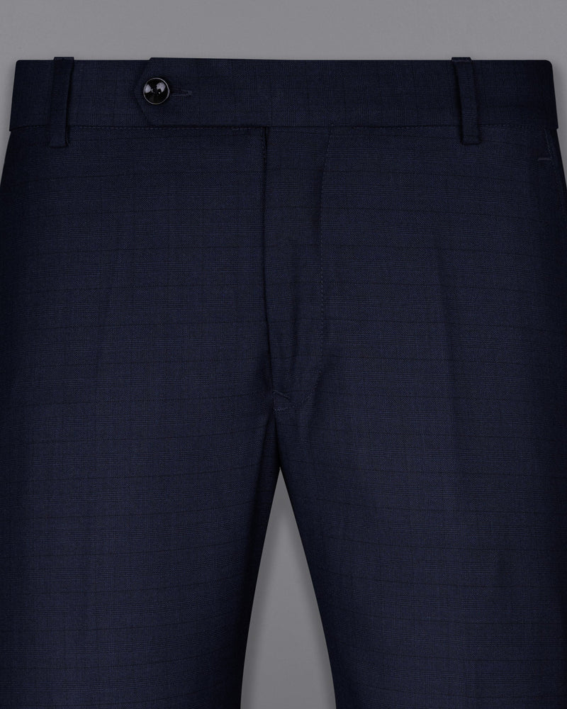 Mirage Blue Super fine Subtle Plaid Woolrich Pant T1623-28, T1623-30, T1623-32, T1623-34, T1623-36, T1623-38, T1623-40, T1623-42, T1623-44