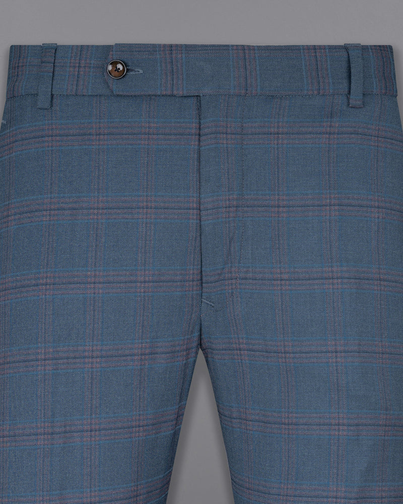 Pickled Bluewood Super fine Checkered Woolrich Pant T1626-28, T1626-30, T1626-32, T1626-34, T1626-36, T1626-38, T1626-40, T1626-42, T1626-44