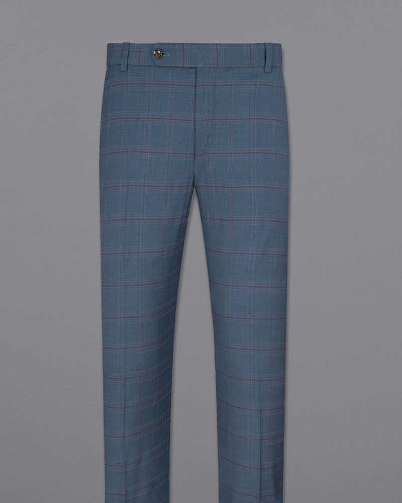 Pickled Bluewood Super fine Checkered Woolrich Pant T1626-28, T1626-30, T1626-32, T1626-34, T1626-36, T1626-38, T1626-40, T1626-42, T1626-44