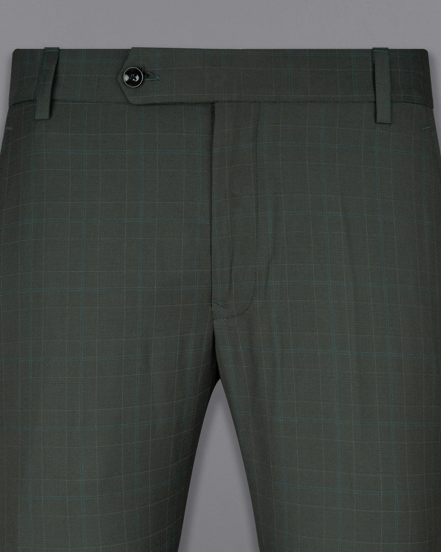 Dune Green Super fine Plaid Woolrich Pant T1627-28, T1627-30, T1627-32, T1627-34, T1627-36, T1627-38, T1627-40, T1627-42, T1627-44