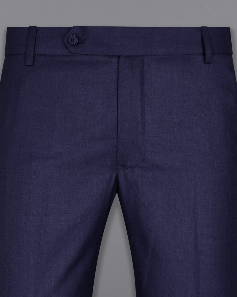 ROYAL BLUE SUBTLE CHECKERED PANT T1685-28, T1685-30, T1685-32, T1685-34, T1685-36, T1685-38, T1685-40, T1685-42, T1685-44