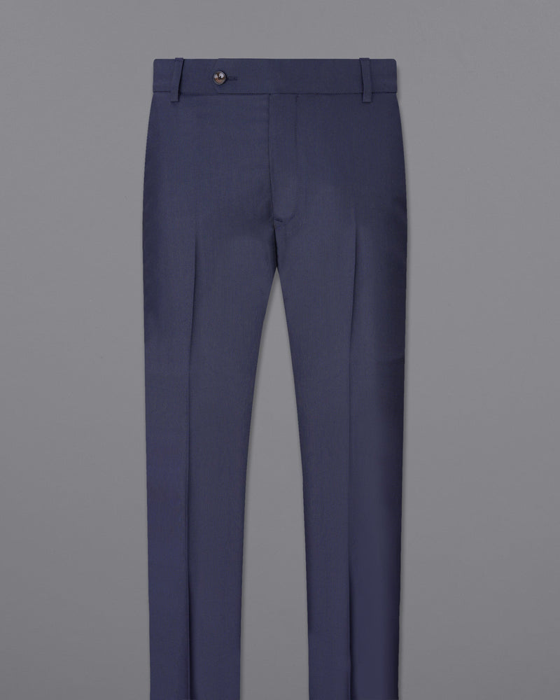 River Bed Blue Textured Pant