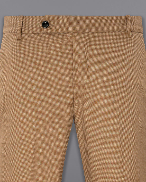 Brownish Dobby Textured Pant