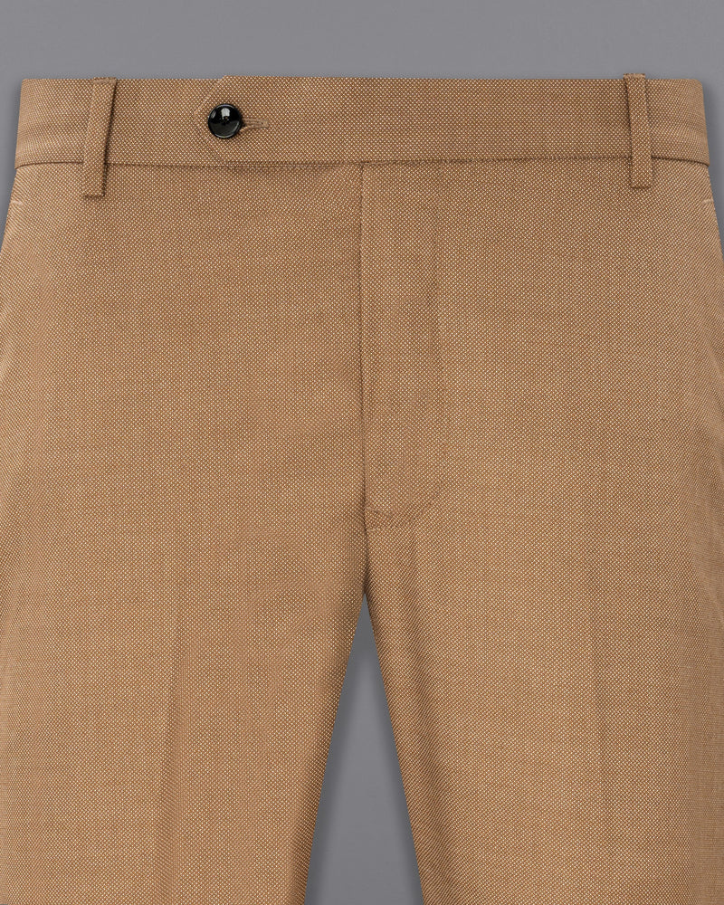 Brownish Dobby Textured Pant