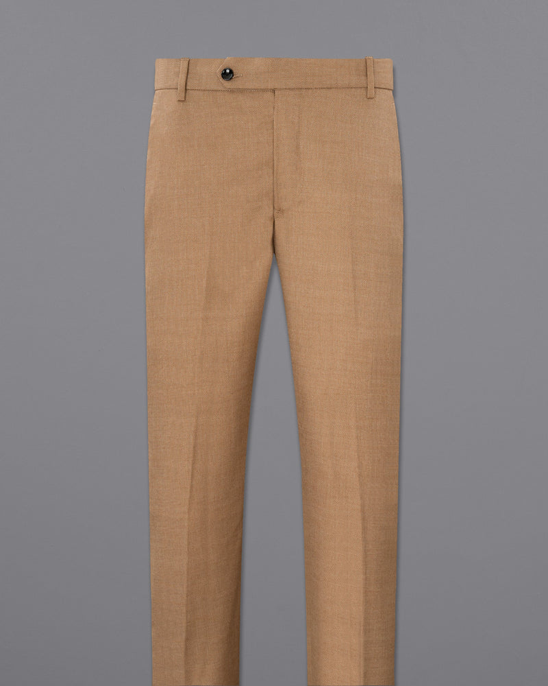 Brownish Dobby Textured Pant