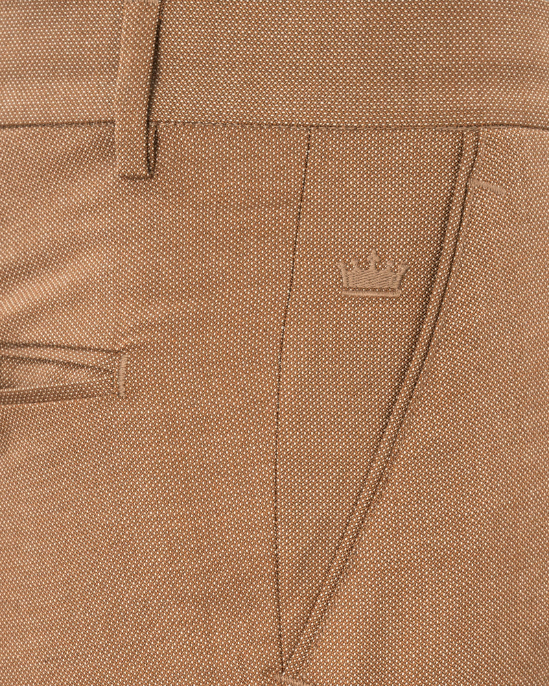 Brownish Dobby Textured Pant