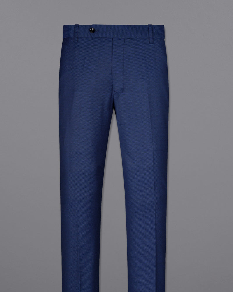 Rhino Blue Self design Textured Pant