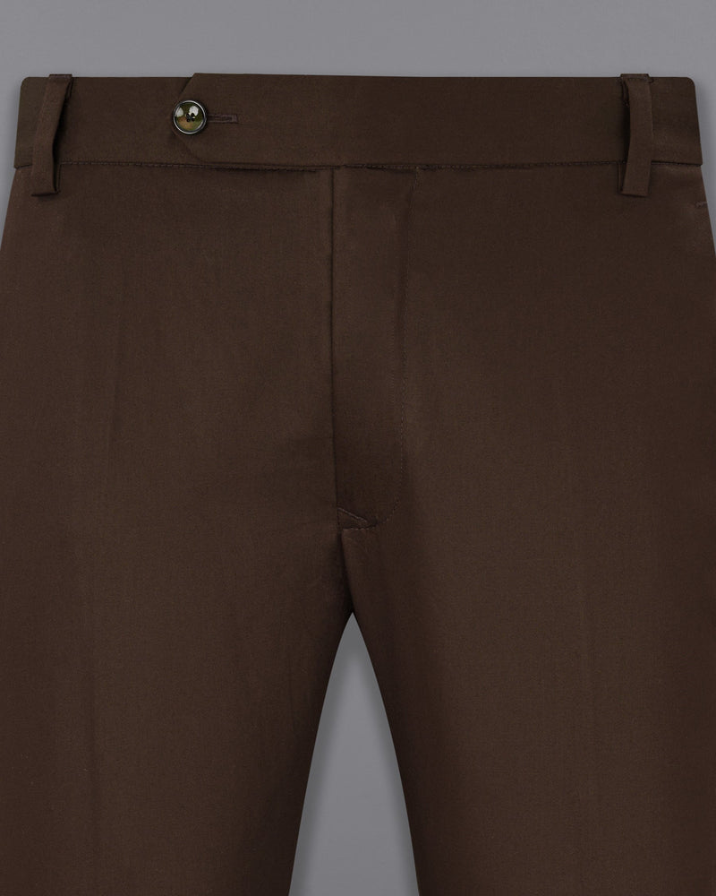 Oil Brown Belt Closure Pant