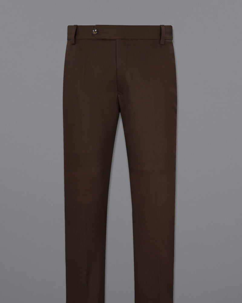 Oil Brown Belt Closure Pant