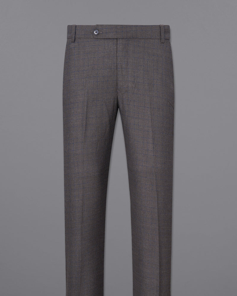 Tundora Gray And Downriver blue Plaid Pant