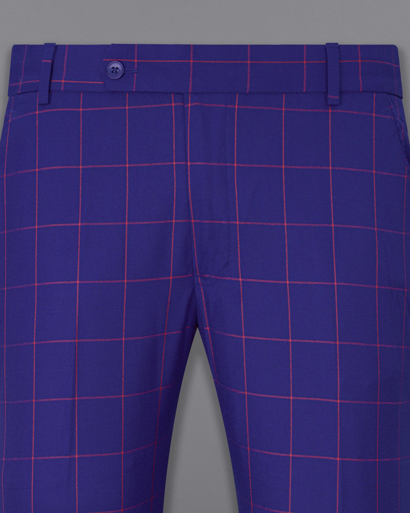 Minsk Blue Plaid Pant