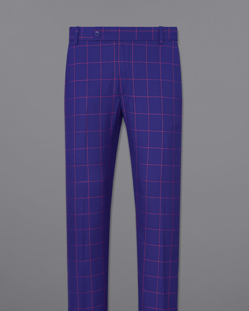 Minsk Blue Plaid Pant