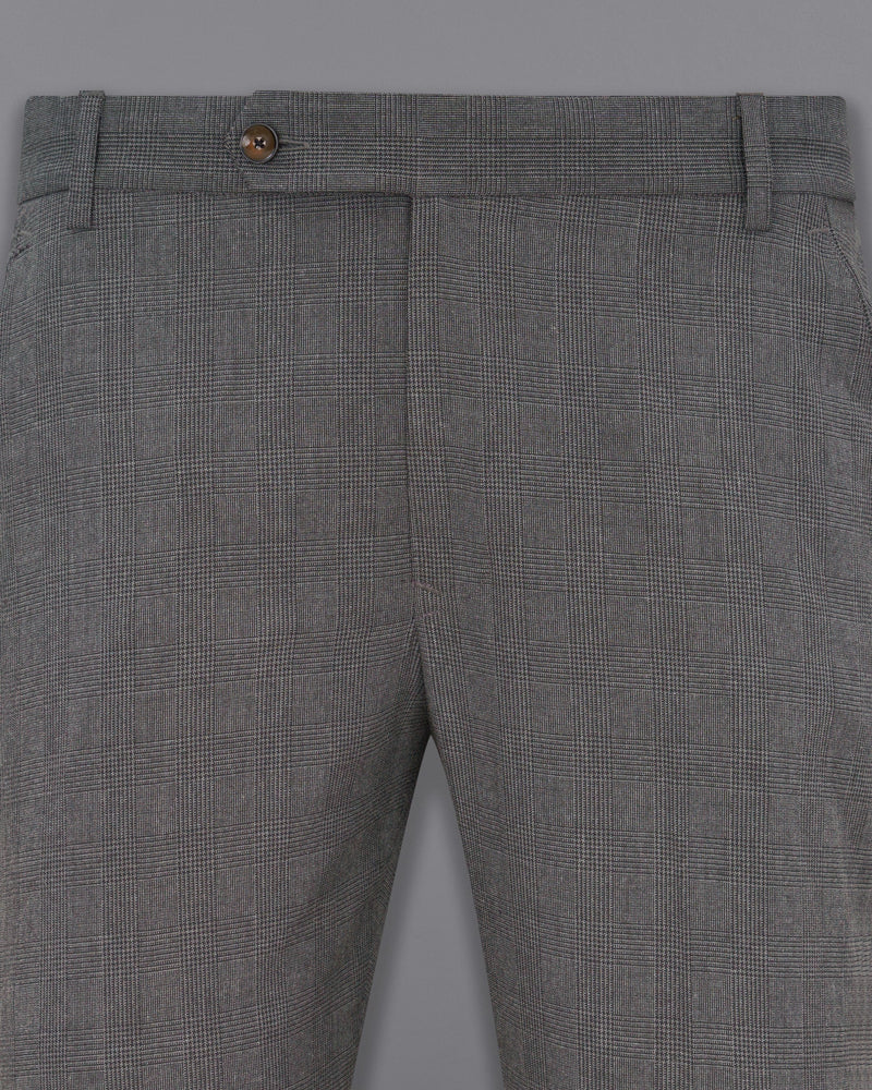 Wenge Gray Subtle Plaid Pant