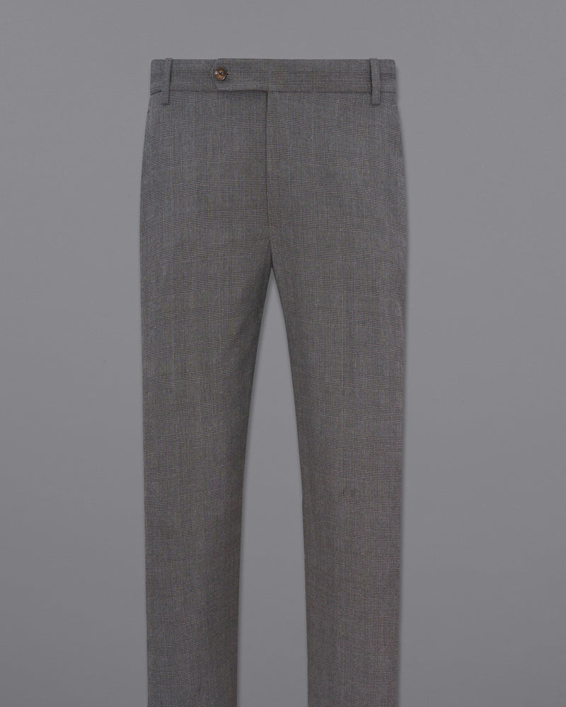 Wenge Gray Subtle Plaid Pant