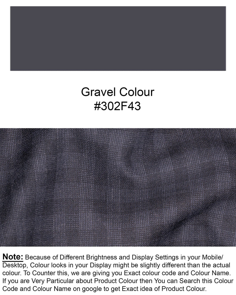 Gravel Gray Plaid Pant