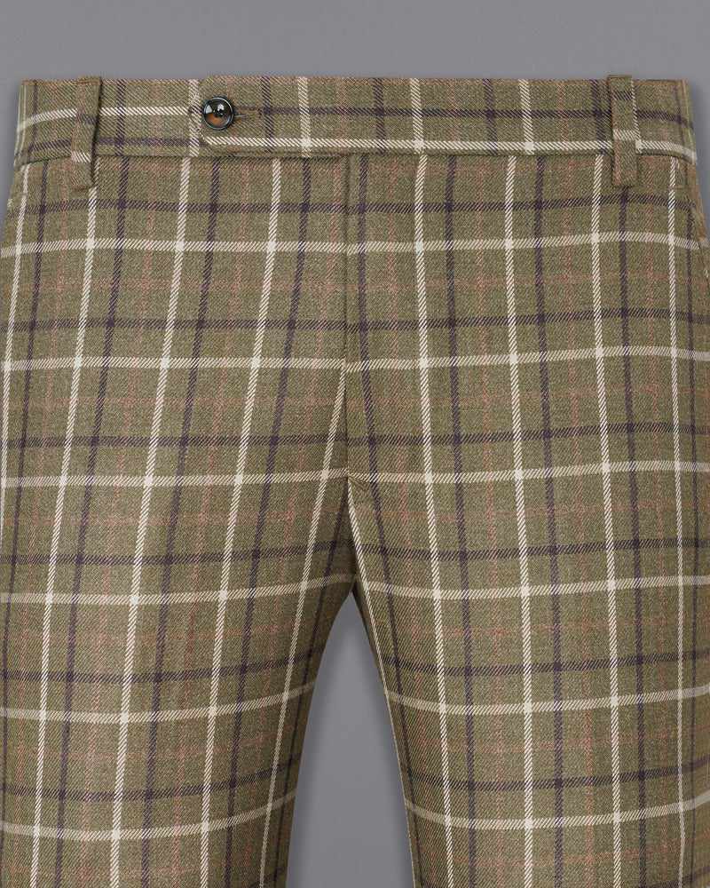 Sandstone Brown Plaid Pant