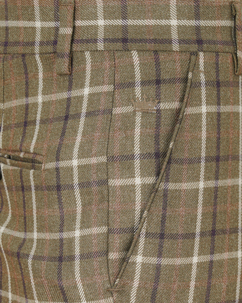 Sandstone Brown Plaid Pant