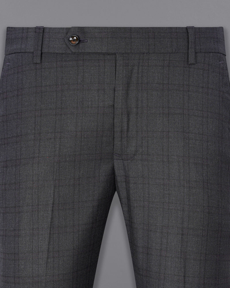 Gravel Gray Plaid  Pant