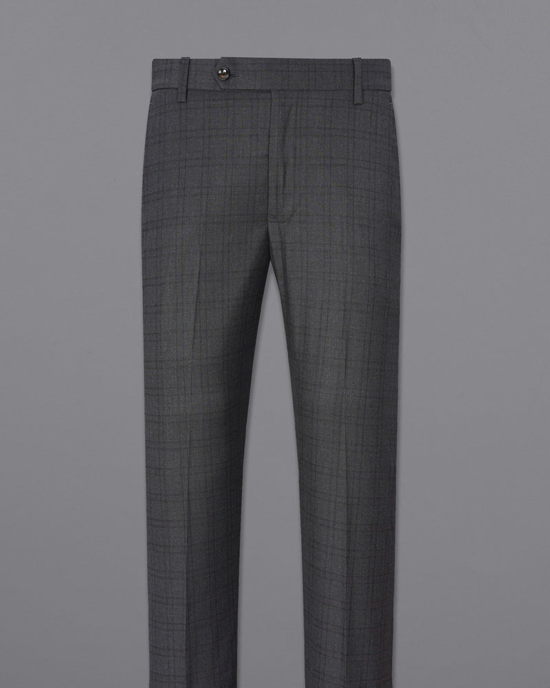 Gravel Gray Plaid  Pant