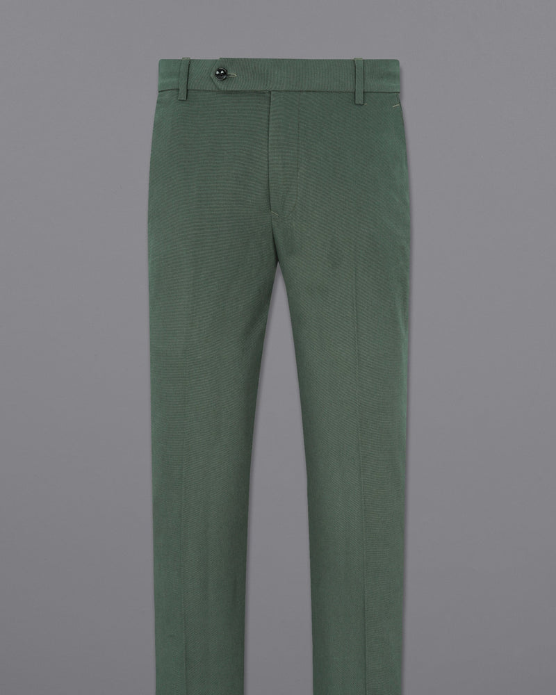 Asparagus Green Plaid Cotton Pant