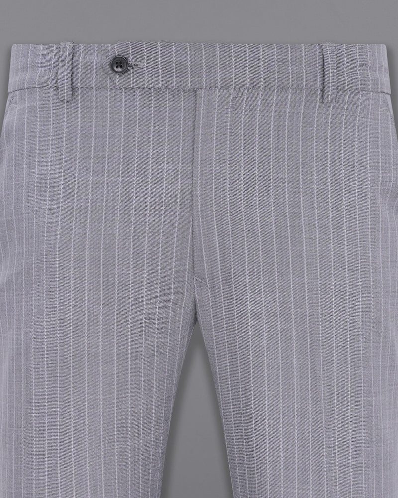 Mobster Grey Striped Pant