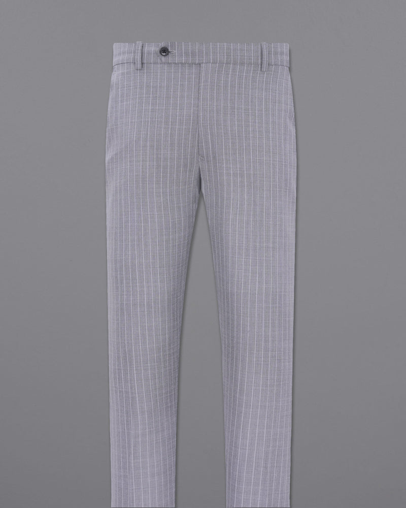 Mobster Grey Striped Pant