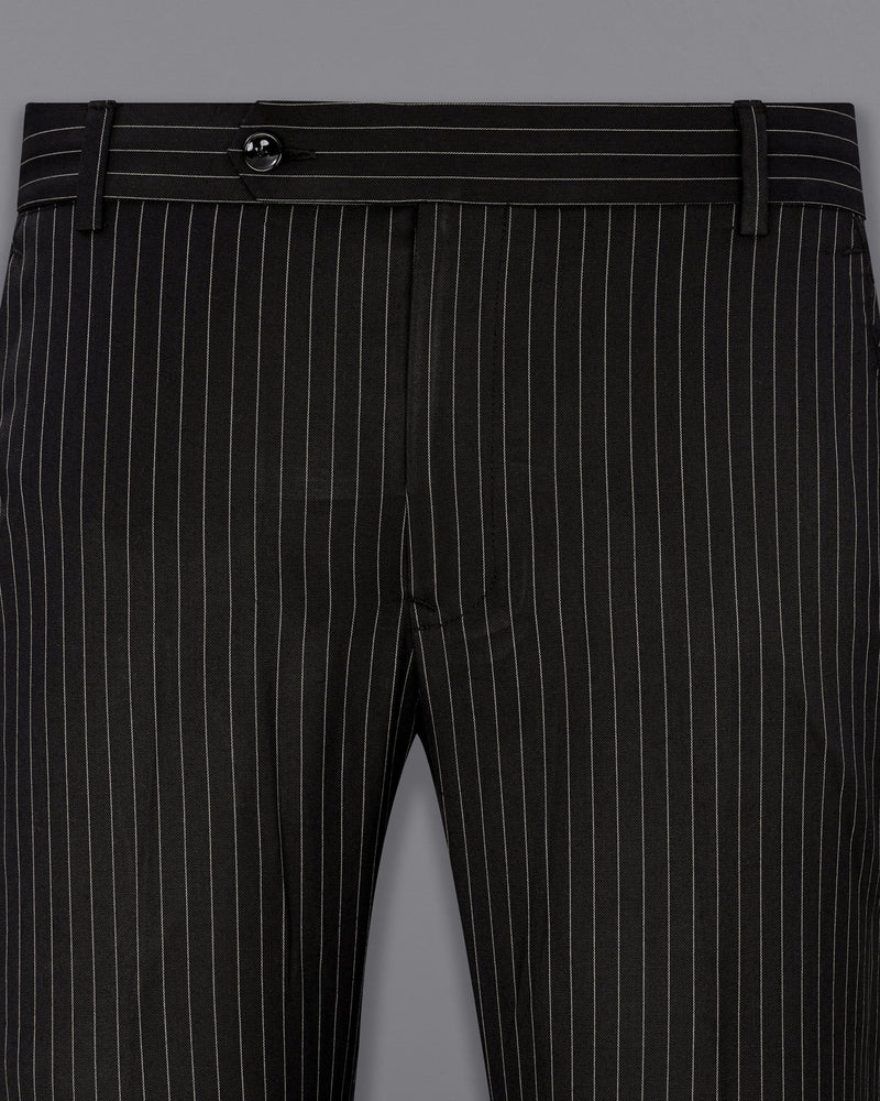 Jade Black Striped Pant