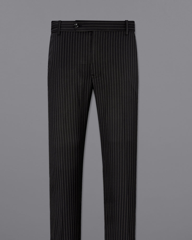 Jade Black Striped Pant