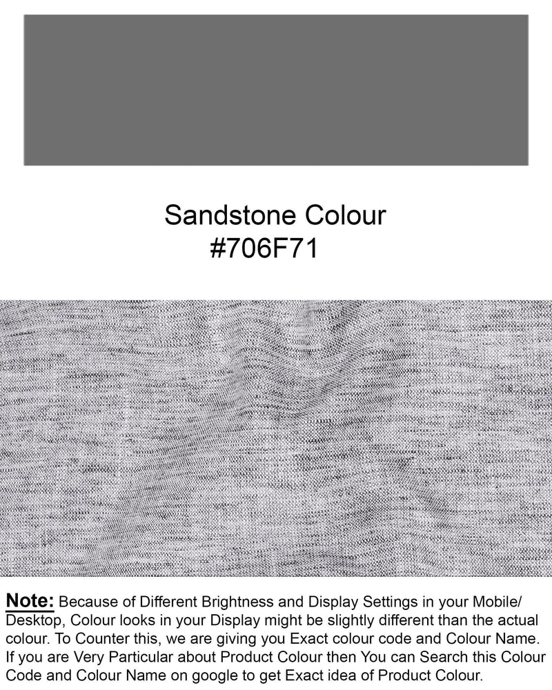 Sandstone Grey Textured Pant