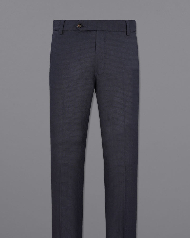 Bleached Cedar Blue Textured Pant