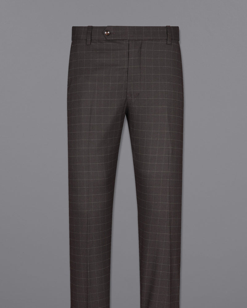 Thunder Brown Plaid Pant