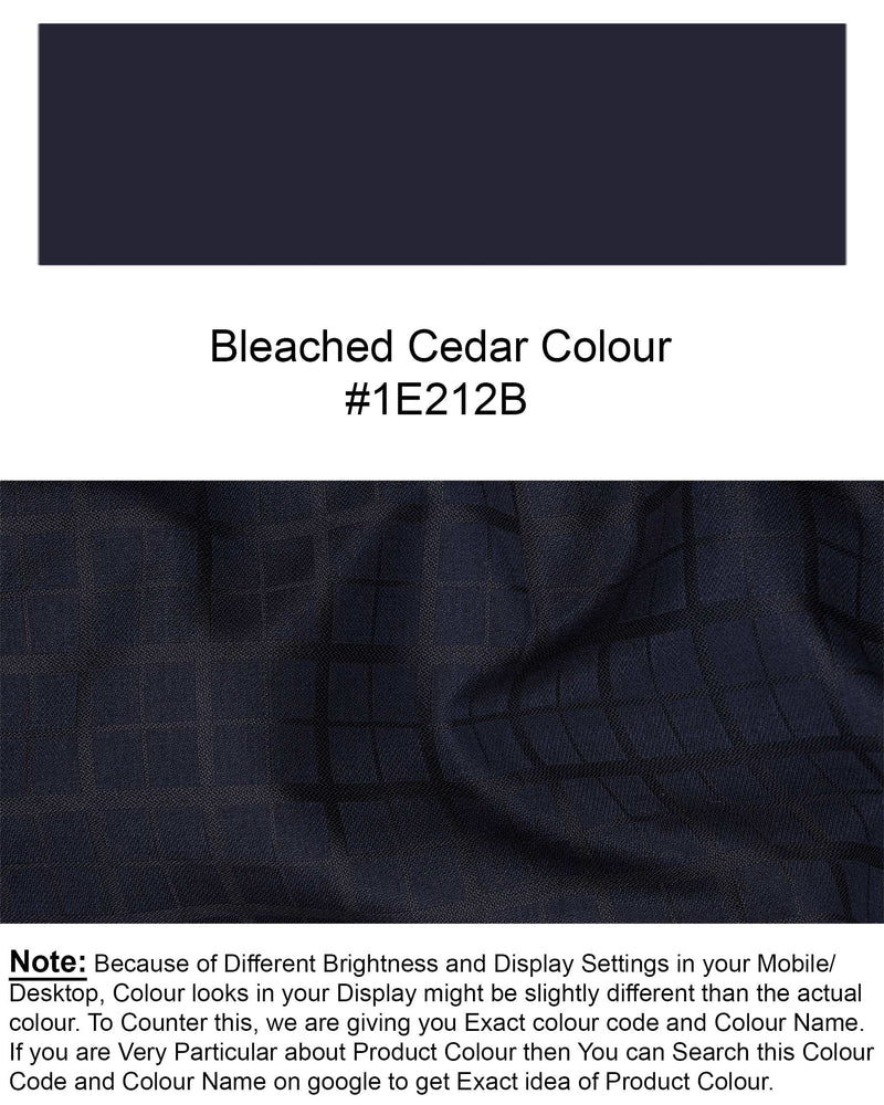 Bleached Cedar Navy Blue Plaid Pant