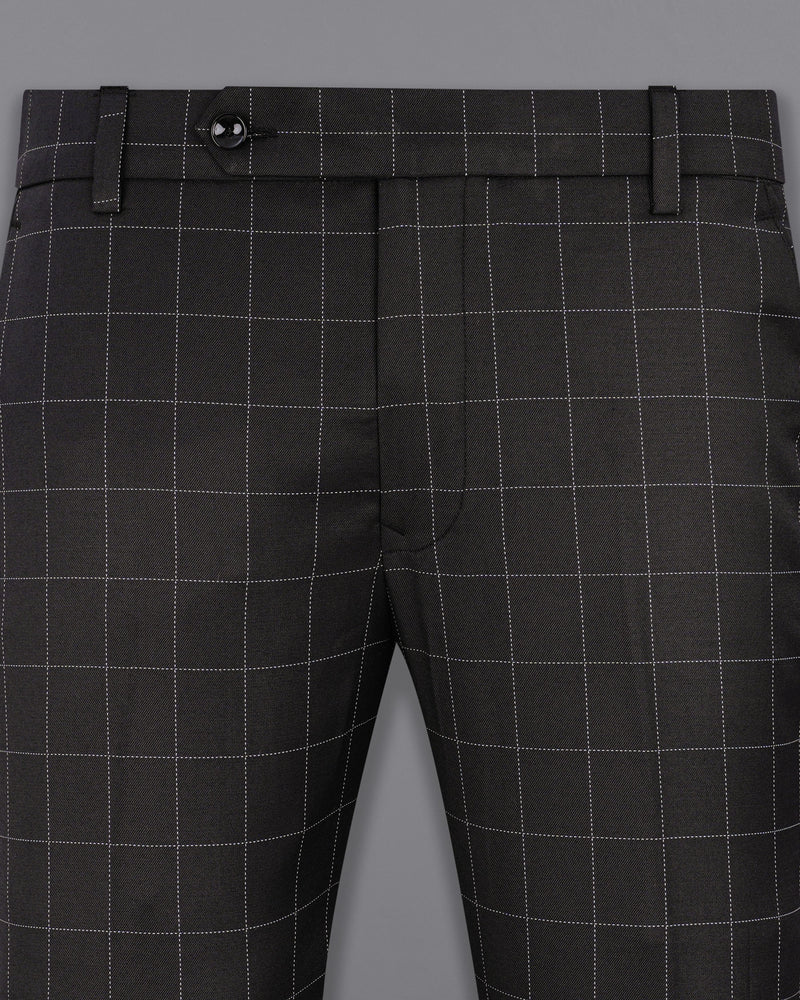 Jade Black Plaid Pant