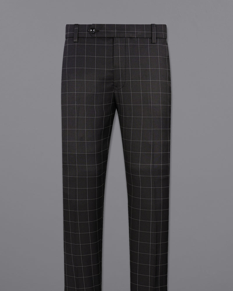 Jade Black Plaid Pant