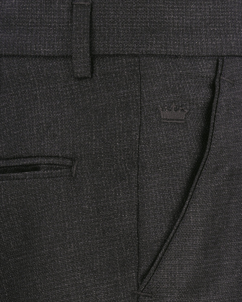 Piano Gray Textured Pant