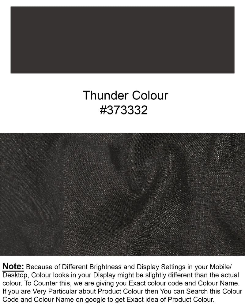 Thunder Gray Textured Pant