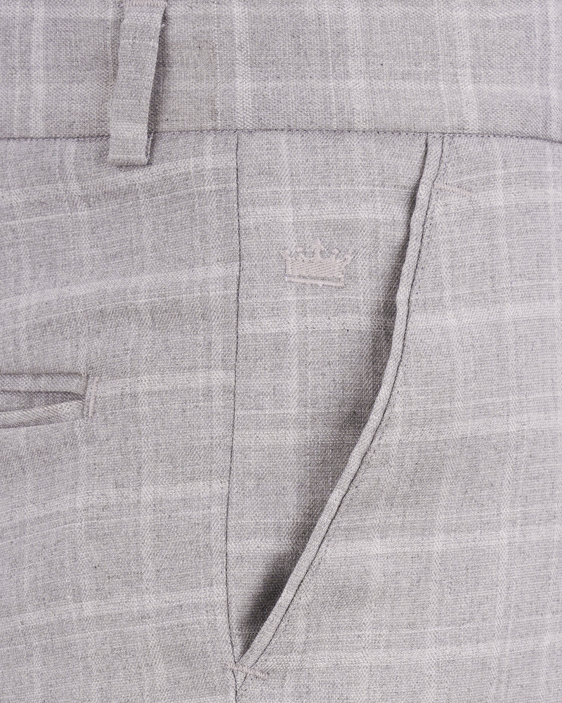 Bronco Light Gray Plaid Pant