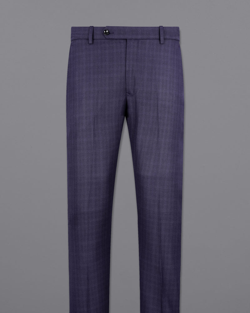 Martinique Navy Blue Checkered Pant