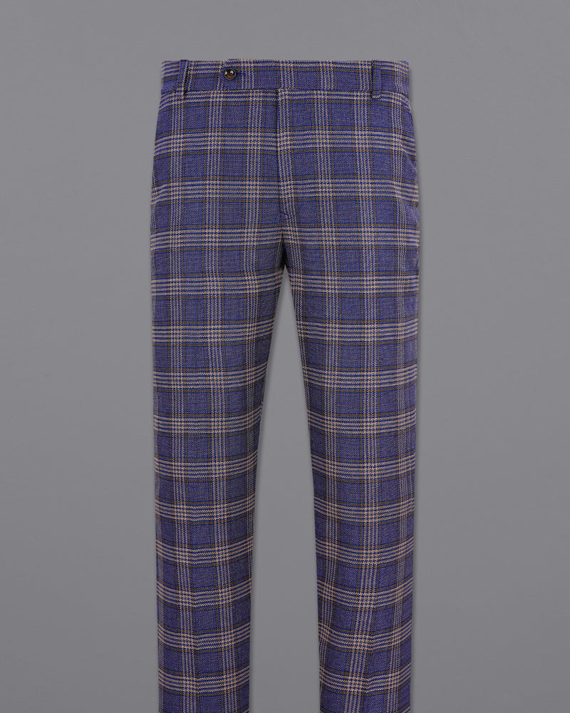 Meteorite Navy Blue with Tide Brown Plaid Pant